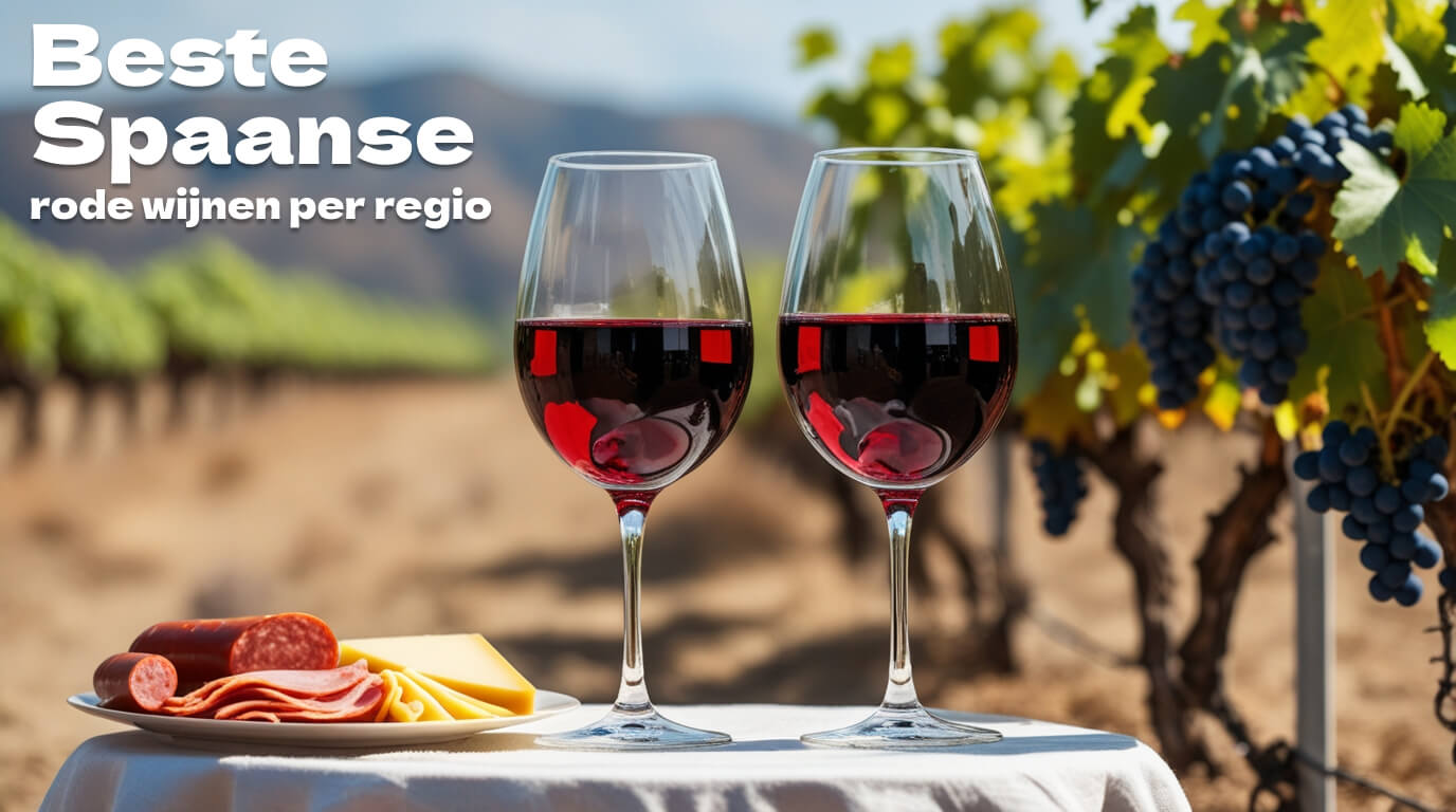 Beste Spaanse rode wijnen per regio