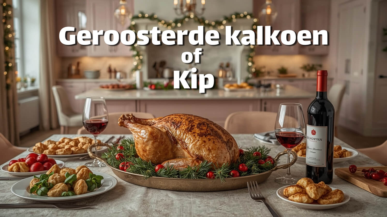 Geroosterde kalkoen of kip